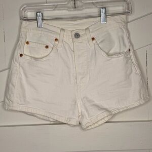 Levi's Women's White Jean Shorts